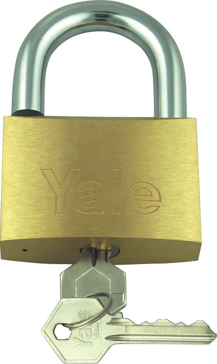 Yale Pad Locks “yale” Brass Pad Lock 110 Stainless Steel/Brass Security Lock Hardware Premium Hardware for Door Cabinet Window Furniture and Interior